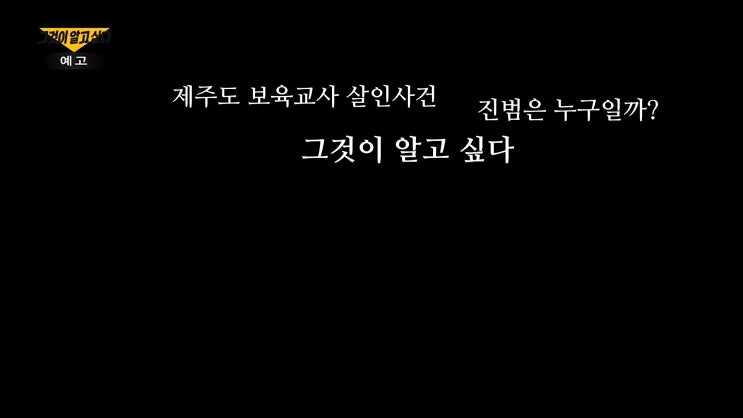 그것이 알고싶다 제주 보육교사 살인사건 무죄 진범과 대법원판결