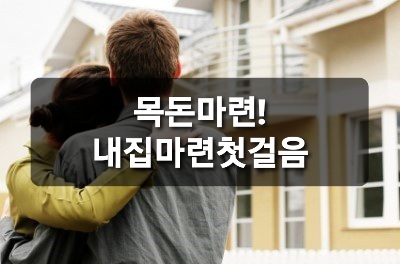  목돈마련 ! 내집마련의 첫걸음