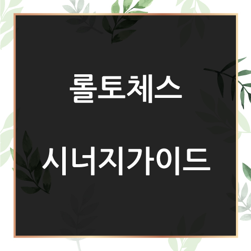  롤토체스 시너지가이드, 시너지세팅 노하우 공유
