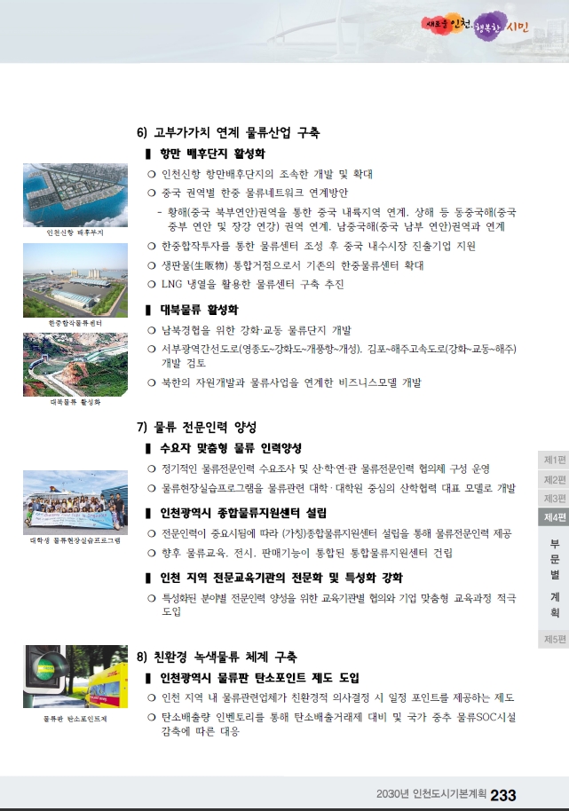  공장임대 물류계획 기반시설 2030년 인천도시기본계획 요약( 2 )입니다