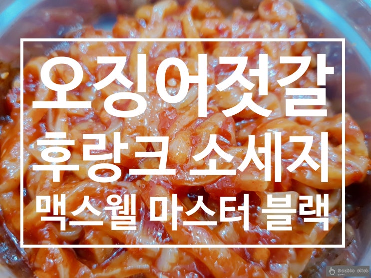  오늘의 일상 밥도둑 오징어젓갈과 후랑크 소세지 구이! 맥스웰 콜롬비아나 마스터 블랙 후기