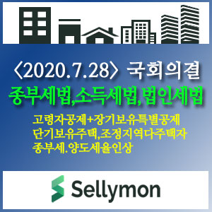  ∴「종합부동산세법, 소득세법, 법인세법 개정안」국회 기재위 의결 - 기획재정부(20.7.28)