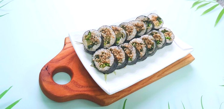  제주흑돼지톳김밥 따라잡기,돼지해초김밥 레시피