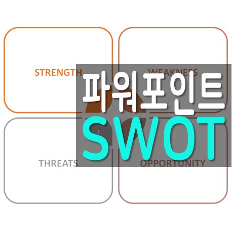 파워포인트 스와트 SWOT 분석 템플릿 만들기