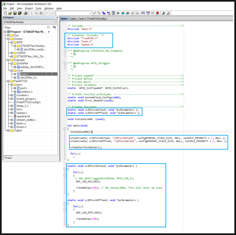[RTOS] FreeRTOS STM32F401RE-Nucleo porting 정리 (IAR) : 네이버 블로그