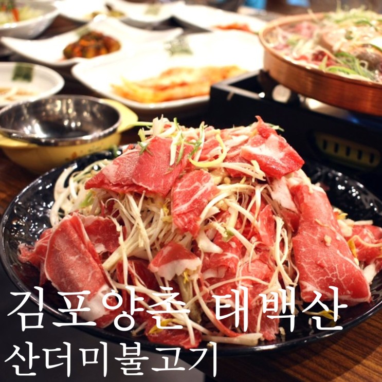 김포양곡맛집 태백산 푸짐한 산더미불고기 가족모임 회식에 추천