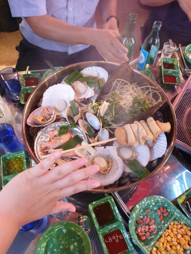  전주 송천동 맛집 오랜만에 술집 나들이 조개찜 산낙지숯불구이 안주로 짱