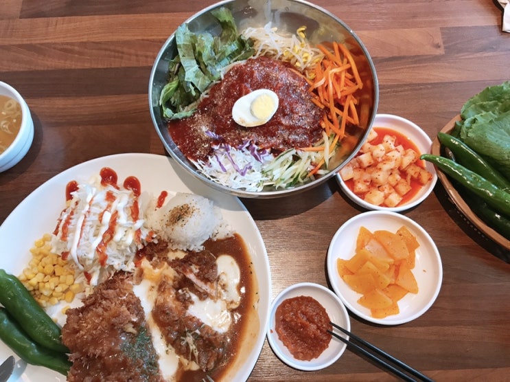  [무등 왕 돈까스] 상무지구 고구마 치즈 돈까스 진짜 왕 쫄면 멸치 국수 점심 맛집