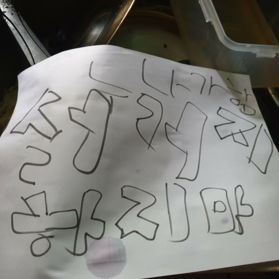  설거통에 그 많은 그릇들을 담가두고 '설거지 하지마 나가함'이라고 메모를 써 놨어요~^^