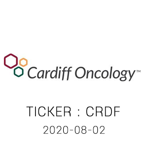 CRDF 주가 카디프 온 콜리지 Cardiff Oncology inc 분석 아인 08-02