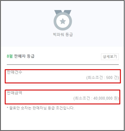  스마트스토어 등급 중에서 빅파워 달성한 후기입니다.