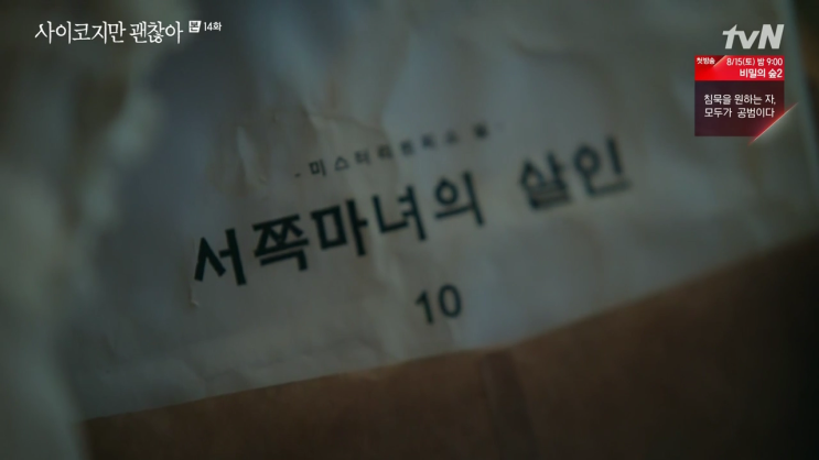 사이코지만 괜찮아 14회 명대사 줄거리 도희재 마지막 책 서쪽 마녀의 살인 10 주인공은 고문영 일까? 사이코지만 괜찮아 14회 명대사 줄거리 도희재 마지막 책 서쪽 마녀의 살인 10 주인공은 고문영 일까?