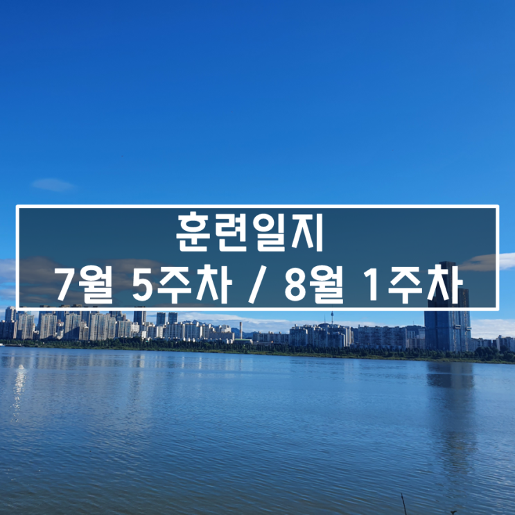  [2020년 7월 5주차 / 8월 1주차] - 마라톤 훈련 일지