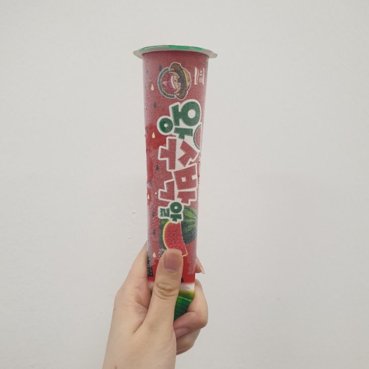  수박바 초록색 부분맛? 왕수박알 수박맛 폴라포 솔직후기