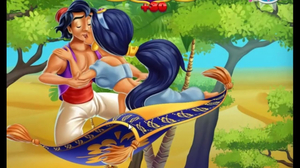 AladdinAladdin and Princess Jasmine's first kiss알라딘과 자스민공주의 뽀뽀