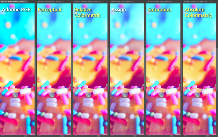  포토샵 컬러 ICC프로파일(프로필) 변환 Adobe RGB, sRGB .3