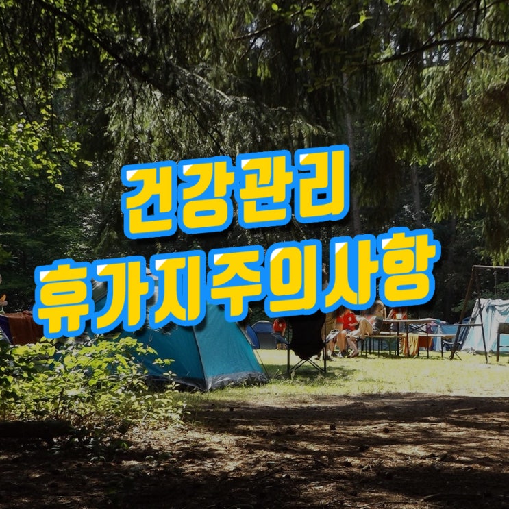  건강관리 휴가지주의사항