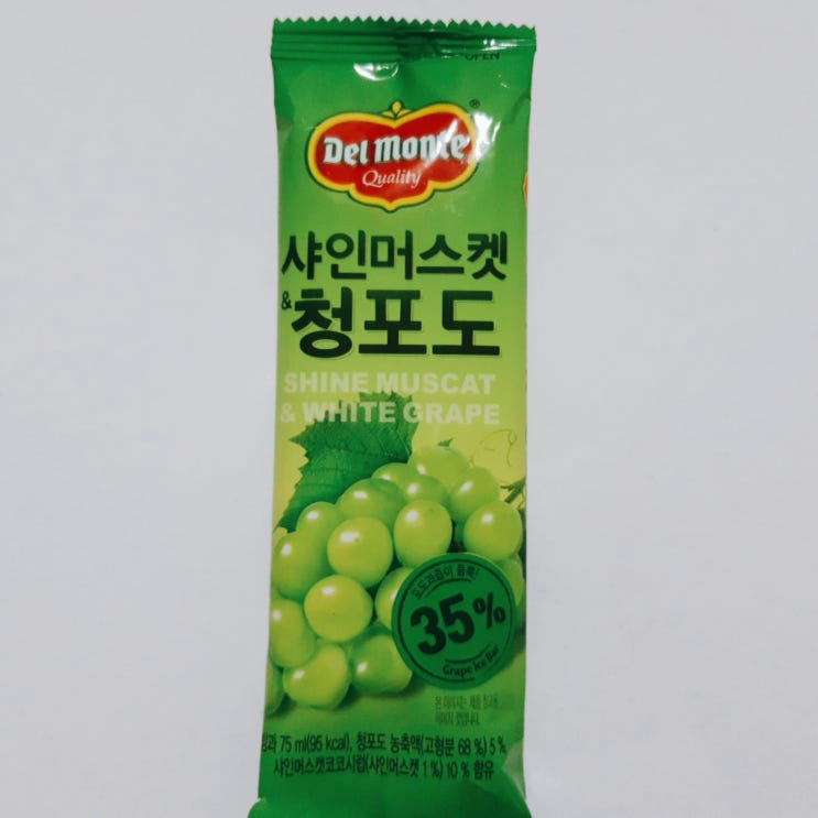  델몬트 샤인머스켓 청포도 아이스크림 쫀득하다