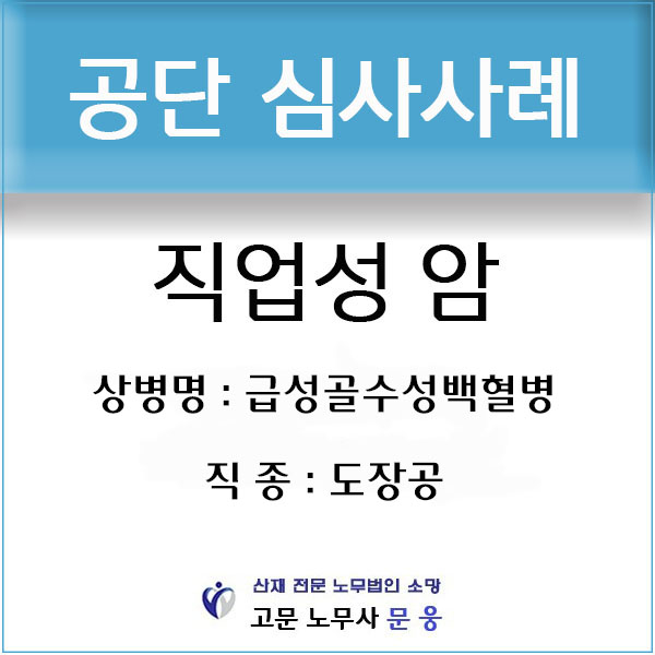  도장작업자에게 발생한 급성골수성백혈병의 산재처리