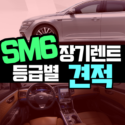  신형 SM6 장기렌트 / 등급별 견적 확인해 볼까요?