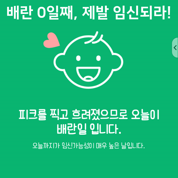  배란 0일째 : 드디어 배란이다!