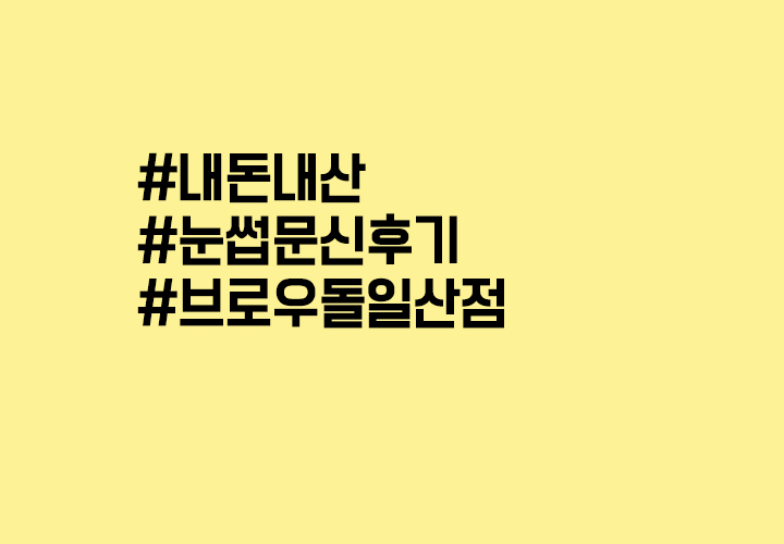  눈썹 문신 후기 [브로우돌 일산점]
