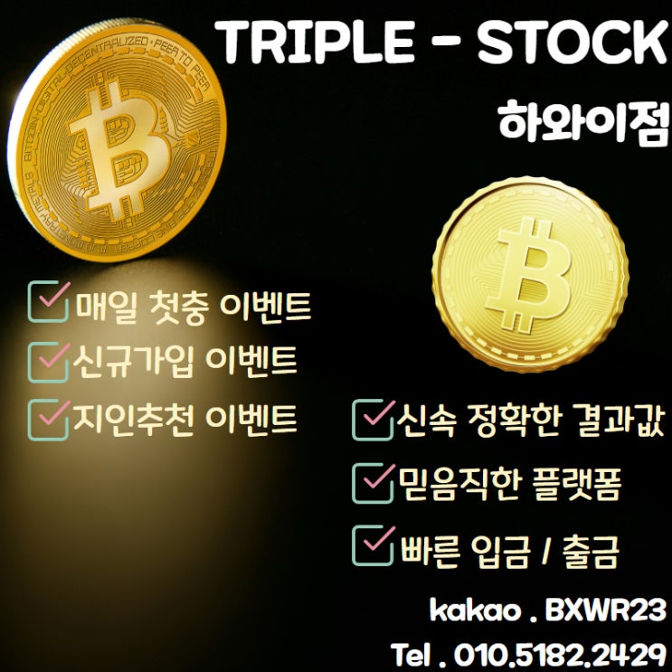  투자지원금 , 트리플스톡, 마진거래 / 하와이점