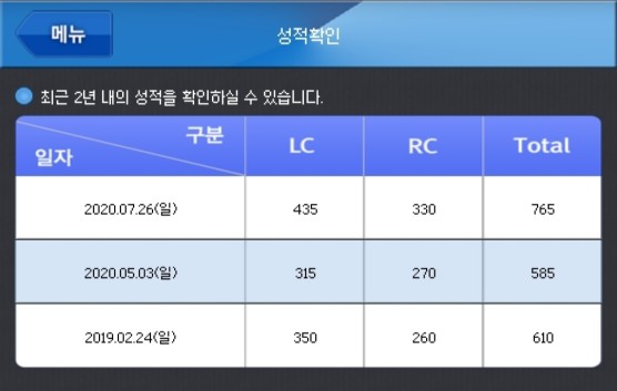  [안양토익학원/평촌토익학원] 저스트토익어학원 700반 두 달 후 765점 달성