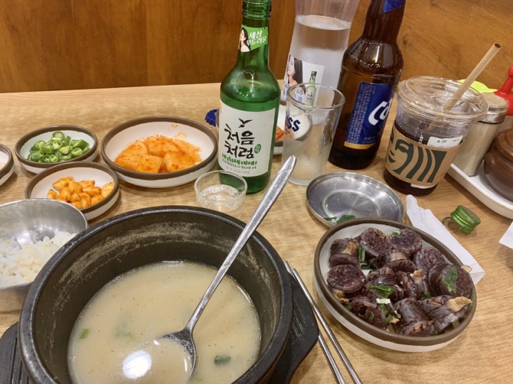  운동 후 순대국에 소주마시는 주복치