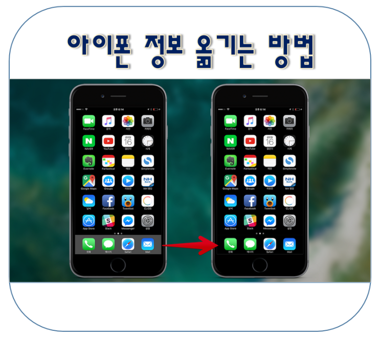  아이폰 정보 옮기는 방법 마이그레이션