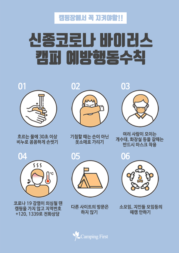  캠핑ㅡ코로나 예방수칙