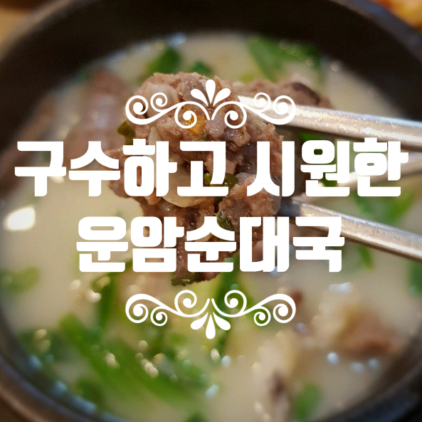  등촌, 화곡, 강서구청에 위치한 진한 순대국 맛집 운암순대국
