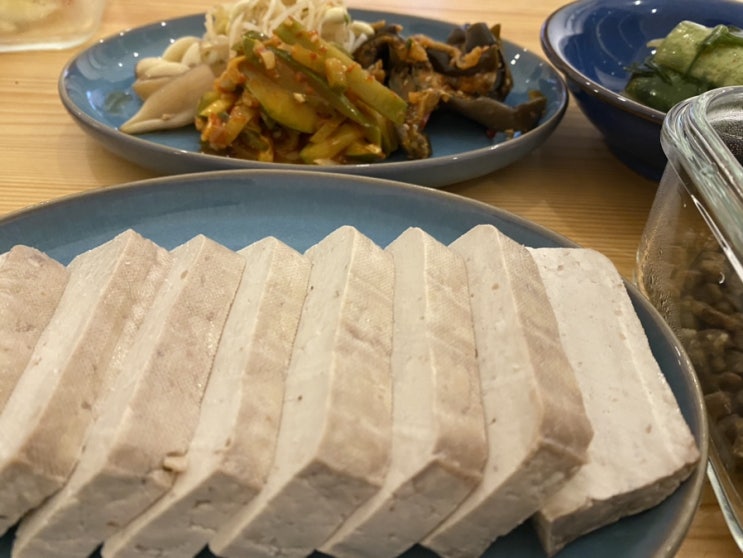 채식다이어트 | 운동 후 단백질식단, 라라스팜 견과류 구운두부, 렌틸콩감자밥, 등하체복근운동