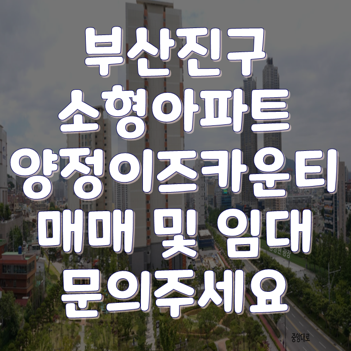  양정이즈카운티 매매및임대전월세물건구해요