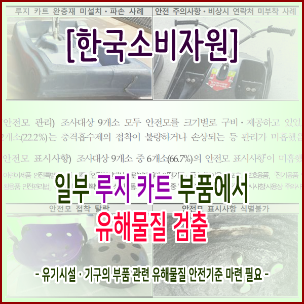  [한국소비자원] 일부 루지 카트 부품에서 유해물질 검출
