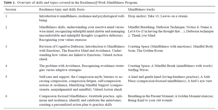 [심리학] RAW 회복탄력성 프로그램 / Resilience @ Work Mindfulness Program