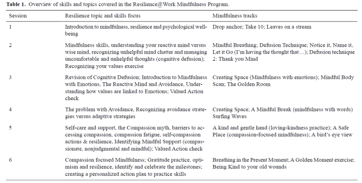  [심리학] RAW 회복탄력성 프로그램 / Resilience @ Work Mindfulness Program