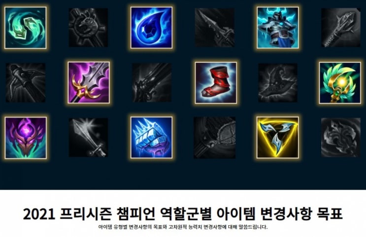 롤 2021 시즌11 프리시즌 아이템 변경안분석 롤 2021 시즌11 프리시즌 아이템 변경안분석