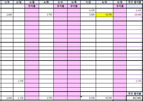  50일차  무지출 D+1 & 가계부쓰기