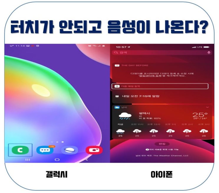  터치가 안되고 음성이 나와요(Feat. 보이스 어시스턴트, 토크 백, 보이스 오버)