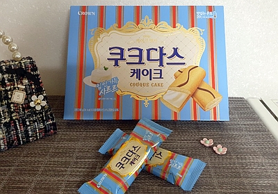  크라운 신상 과자 "쿠크다스 케이크" 맛나요