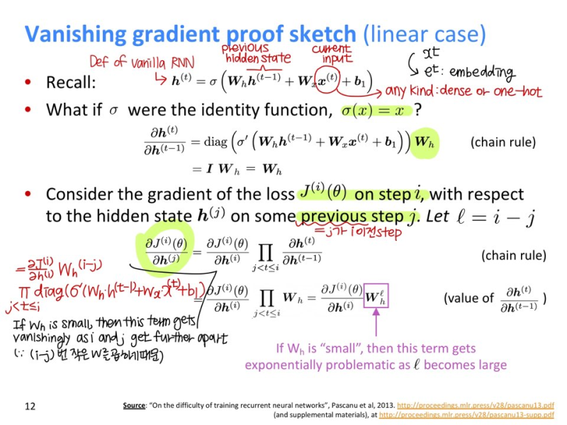 [CS224n] Lecture7 : Vanishing Gradients, Fancy RNNs : 네이버 블로그