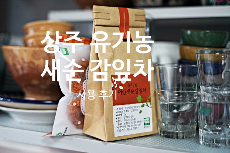  경상북도 상주 유기농 농사 공법으로 만들어진 어린새순 감잎차 곶감 시음 후기