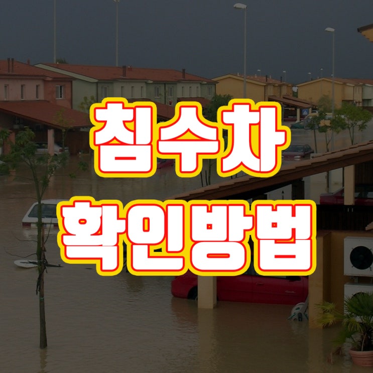  침수차확인방법 어떻게?