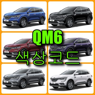 르노삼성자동차 QM6 6가지 색상 정보와 붓펜구매하기(색상코드, 컬러코드)-배우는남자