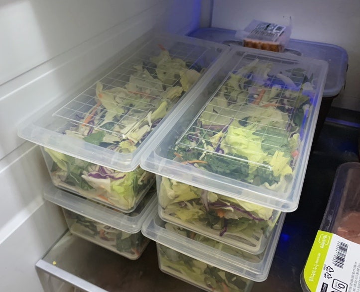 샐러드1kg 보관용기, 여름철 손질된 야채 오래 보관하는 방법