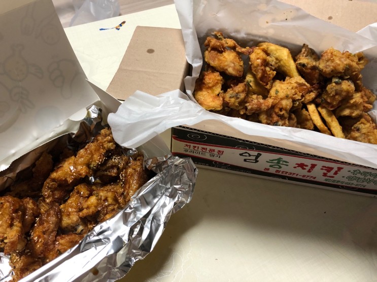상무지구 치킨 - 손수 만든 치킨무, 엄송치킨 후기! (+치쌈)
