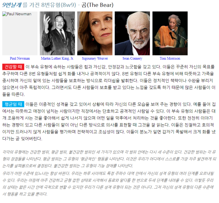  Enneagram - 애니어그램 테스트 / 나를 돌아보기