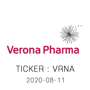 VRNA 베로나 제약 Verona Phama stock 분석 아인 08-11