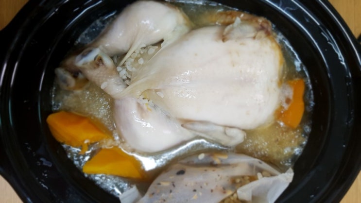  말복 닭백숙(+인삼=삼계탕)슬로우쿠커 요리